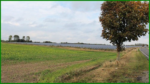 Solcellepark Våbensted, nej denne er i Horslunde.