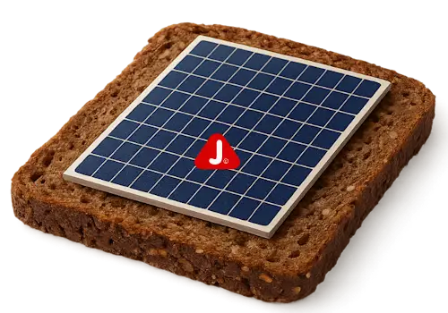 Rugbrød med solcelle. MUMS